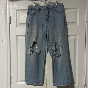 Universal Thread Light Blue Distressed Boyfriend Jeans